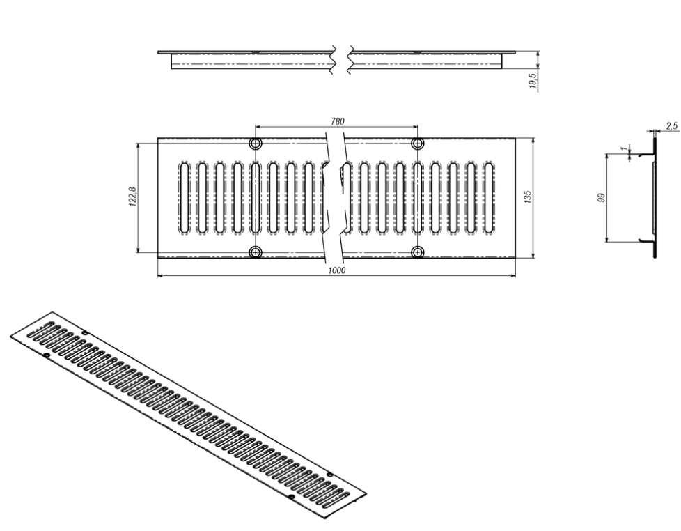Решетка стальная штампованная SteeStart DN 100 A 15